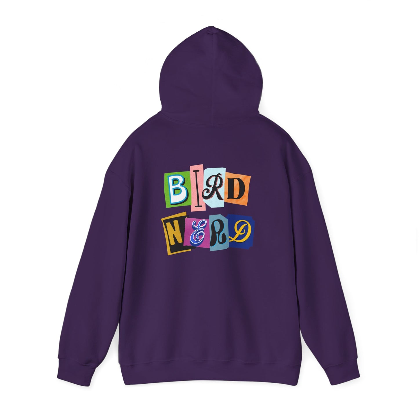 The Nerdy Birder - "Bird Nerd" Back Design Unisex Hoodie - Cozy Sweatshirt for Nature Lovers
