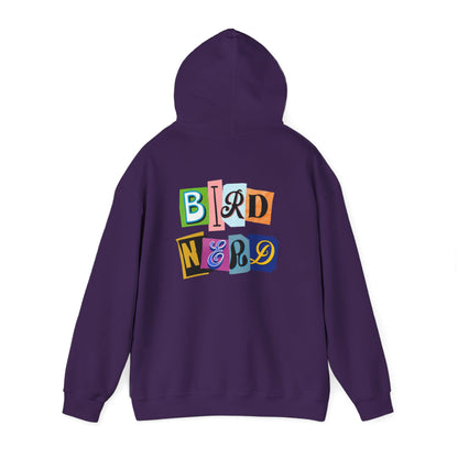 The Nerdy Birder - "Bird Nerd" Back Design Unisex Hoodie - Cozy Sweatshirt for Nature Lovers