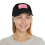 Pink Birder Hat with Leather Patch