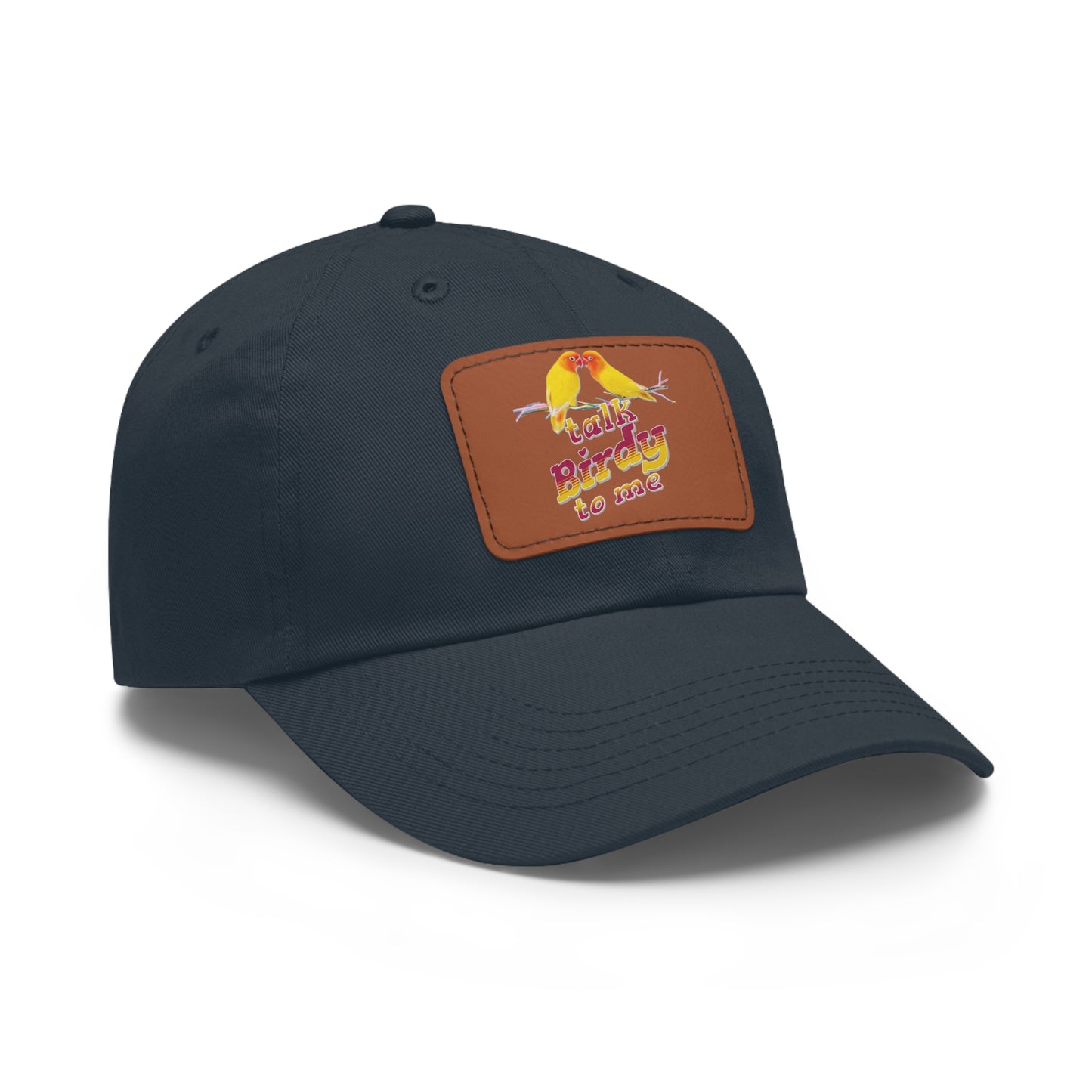 The Nerdy Birder Talk Birdy To Me Dad Hat with Leather Patch Stylish Outdoor Cap