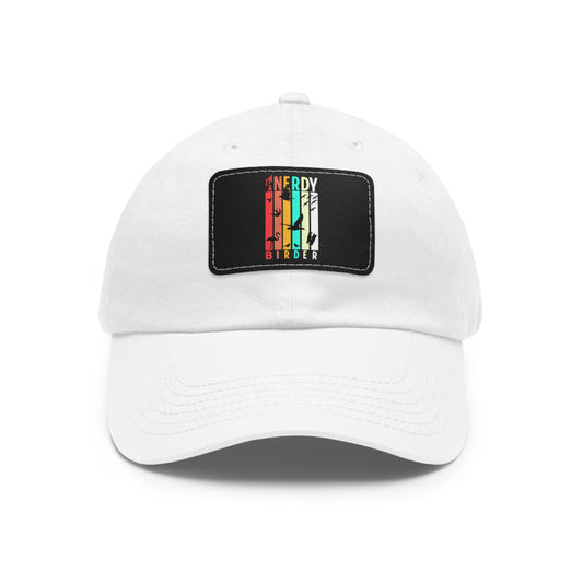 The Nerdy Birder I'm A Nerdy Birder Dad Hat with Leather Patch for Inspired by childhood memories of playful glamour, Stylish Outdoor Cap, Gift for Bird Watching Enthusiasts, Casual Fashion Accessory