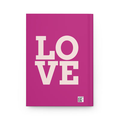 Summer Romantic Flamingos Hardcover Journal - Love Theme, Tropical Design
