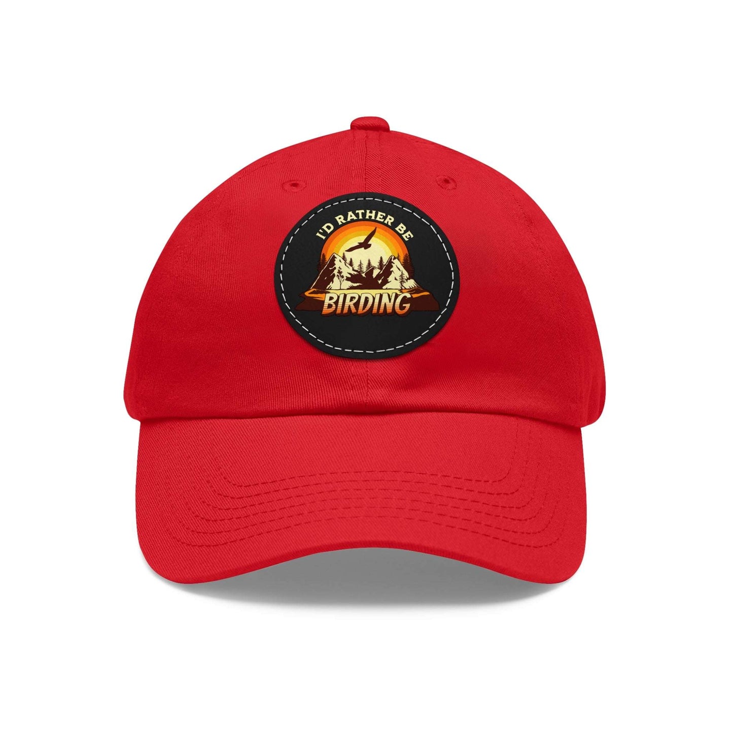 The Nerdy Birder - "I'd Rather be Birding" Dad Hat, Leather Patch Cap, Perfect Gift for Dads, Nature Lovers, Casual Style Cap, Summer Accessories