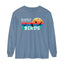 Easily Distracted by Birds Retro Sunset Long Sleeve Tee