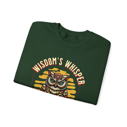 Wisdom's Whisper Owl Sweatshirt - Unisex Heavy Blend Crewneck