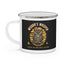 Wisdom’s Whisper Enamel Camping Mug - Owl Design for Nature Lovers