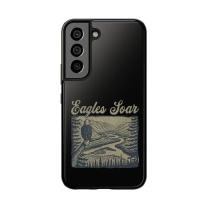 The Nerdy Birder - Eagles Soar Tough Phone Case, Nature Lover Gift, Hiking Accessory, Wildlife Enthusiast, Adventure Protection Case
