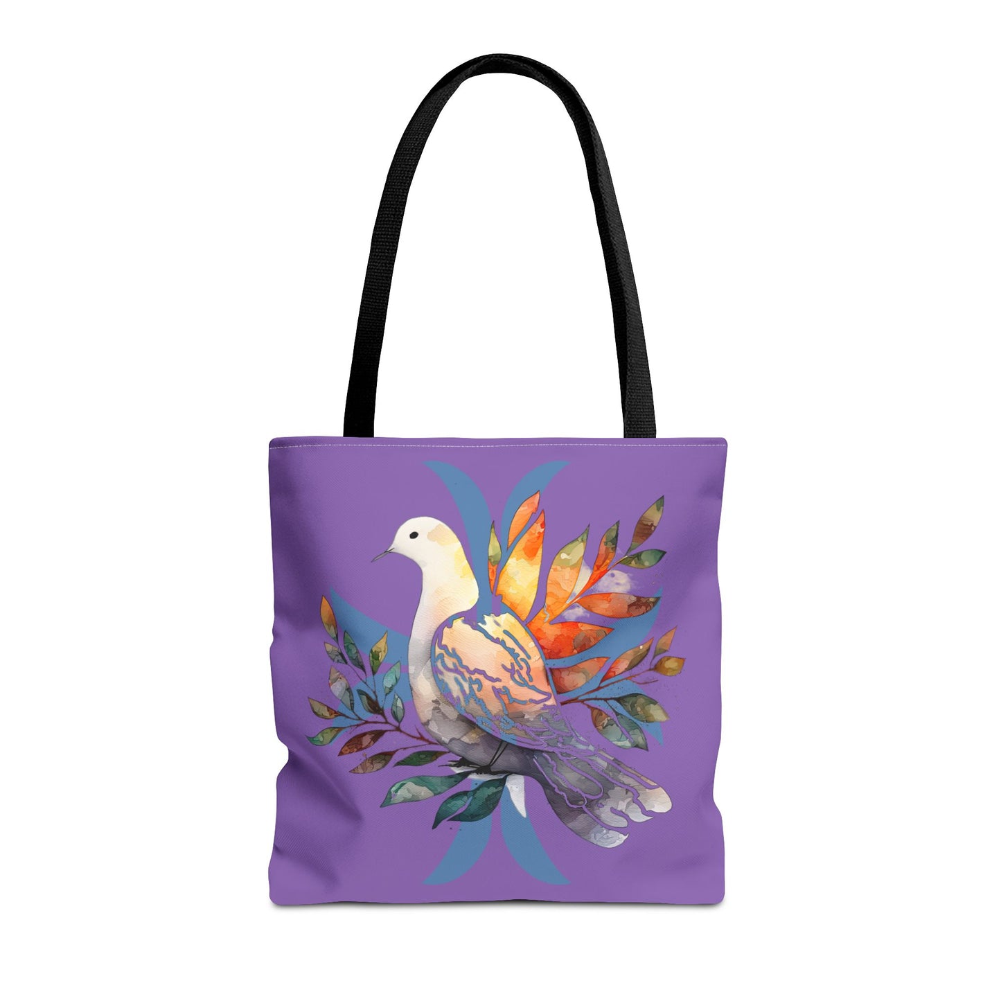 Peaceful Dove Tote Bag in Purple