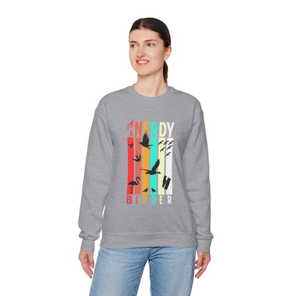 I'm A Nerdy Birder Unisex Heavy Blend Crewneck