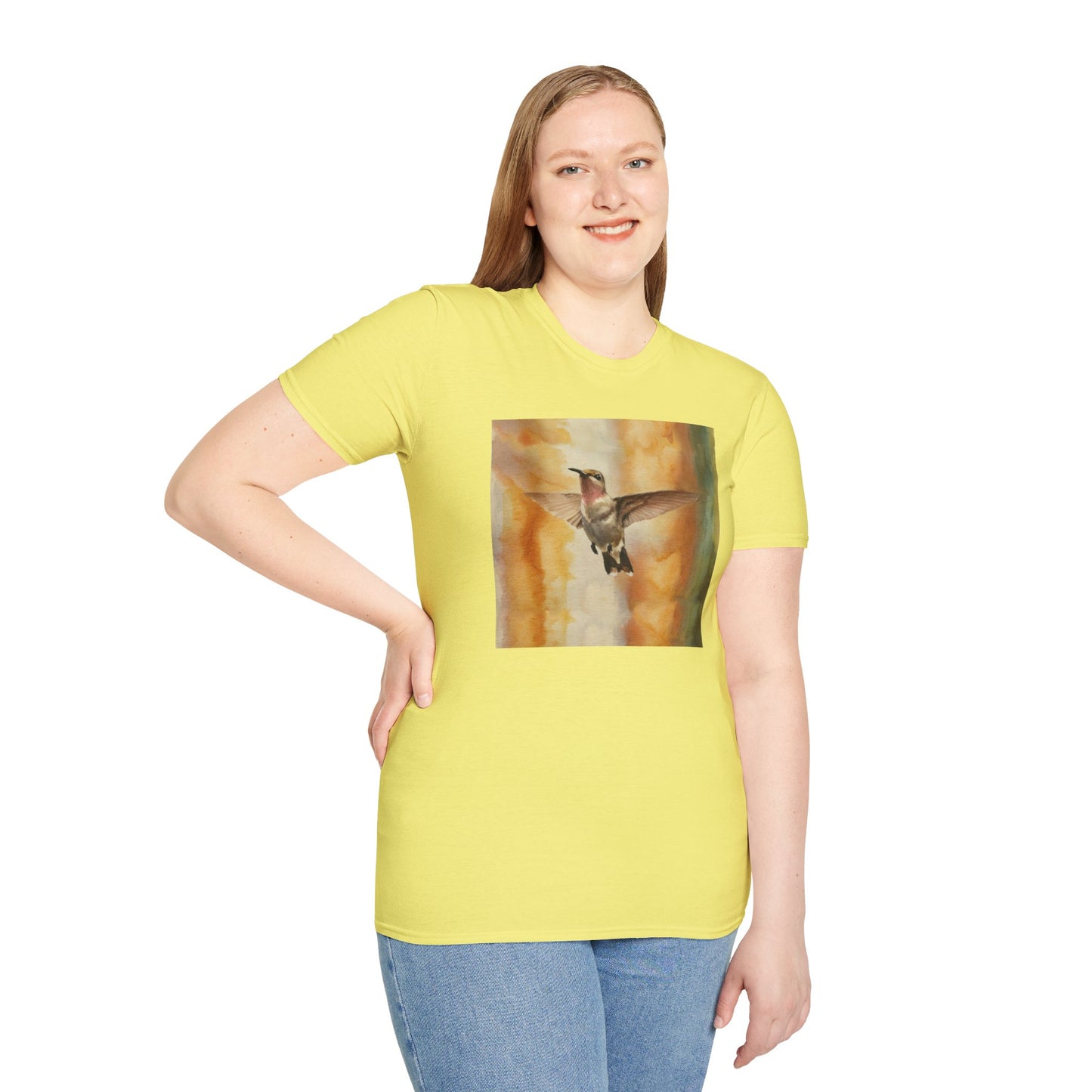 Hummingbird Watercolor T-Shirt, Nature Lover Gift, Birdwatching Shirt