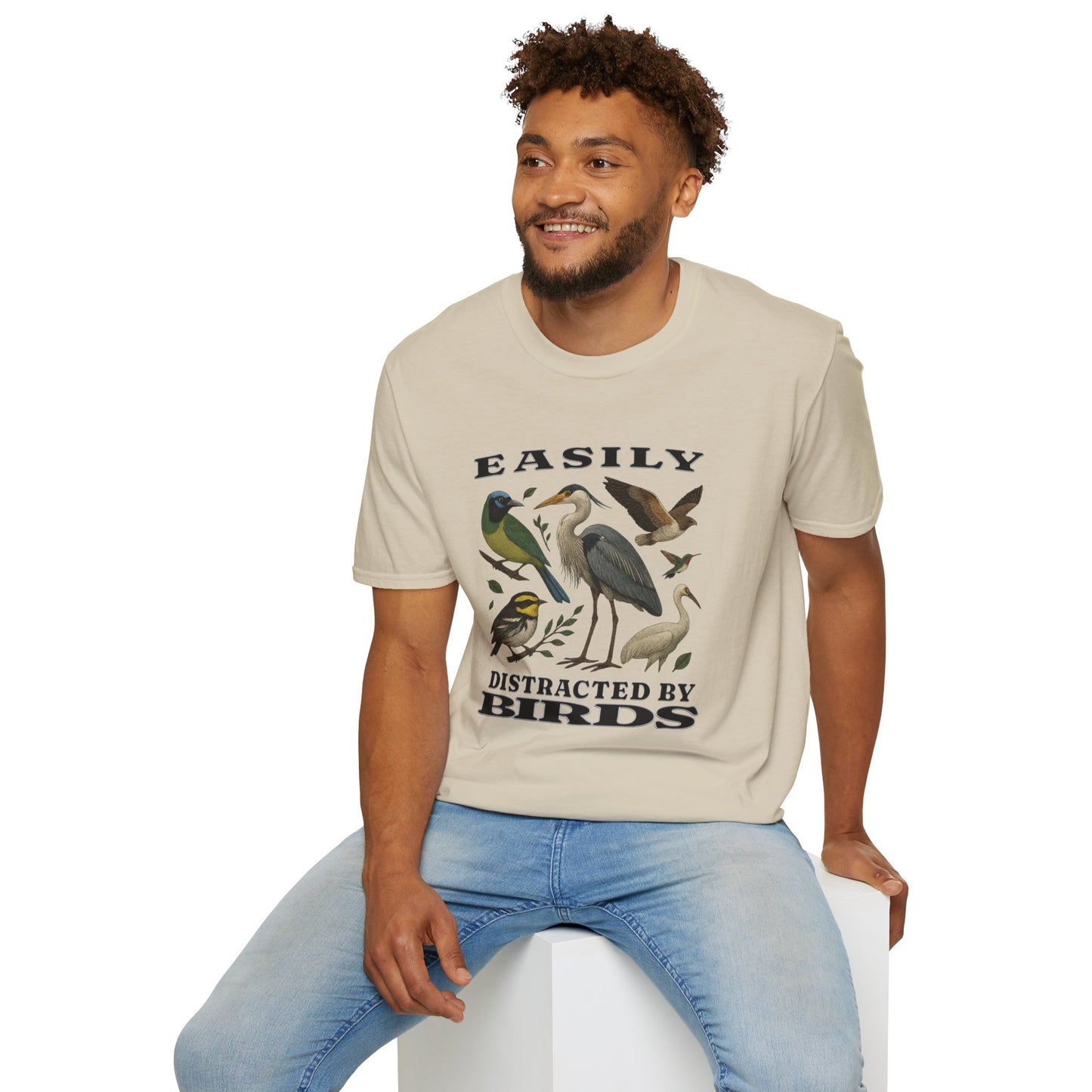 Easily Distracted by Birds Graphic T-Shirt