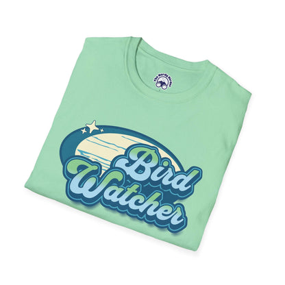 Bird Watcher Teal Unisex Softstyle T-Shirt - Retro Vibe Tee for Casual Wear