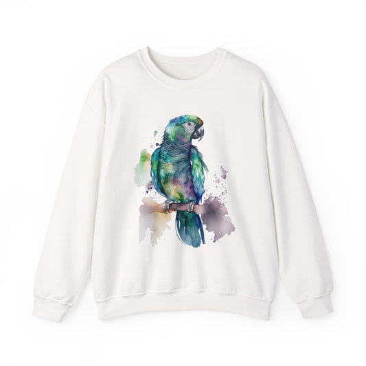 Colorful Parrot Art Unisex Crewneck Sweatshirt - Nature Lover Gift