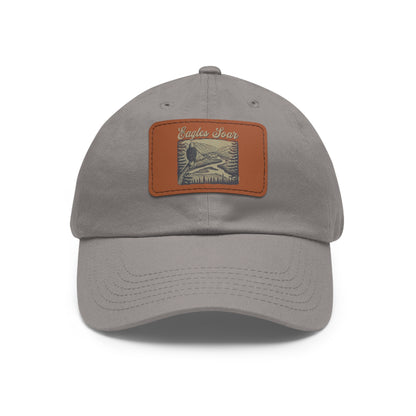 Eagles Soar Dad Hat with Leather Patch, Casual Cap for Bird Lovers, Unique Gift for Birdwatching, Outdoor Adventure Hat, Unisex