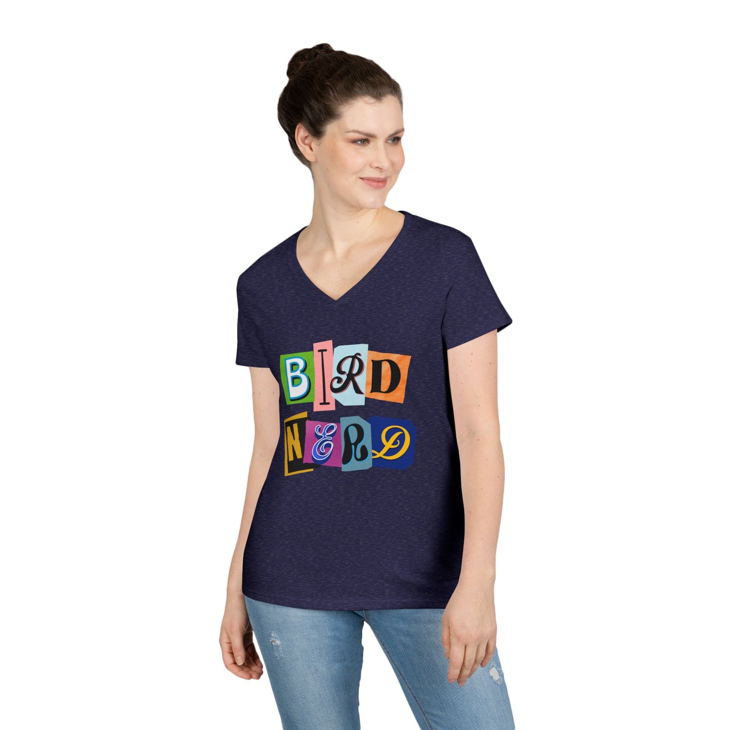 Bird Nerd Ladies' V-Neck T-Shirt