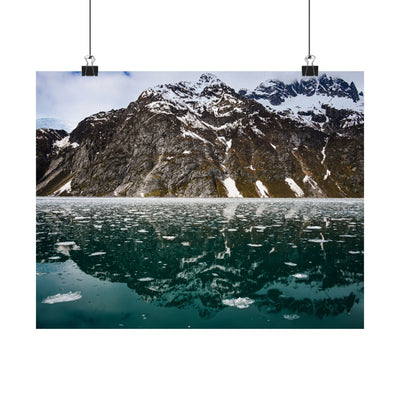 Serene Mountain Reflection Matte Poster - Stunning Nature Wall Art for Home Décor