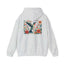 Hummingbird In Bloom Hoodie Back Design - Cozy Sweatshirt for Nature Lovers