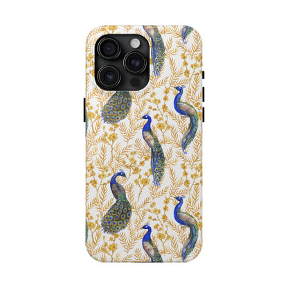 Elegant Peacock Tough Phone Case - Stylish Protection for Nature Lovers