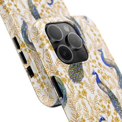 Elegant Peacock Tough Phone Case - Stylish Protection for Nature Lovers