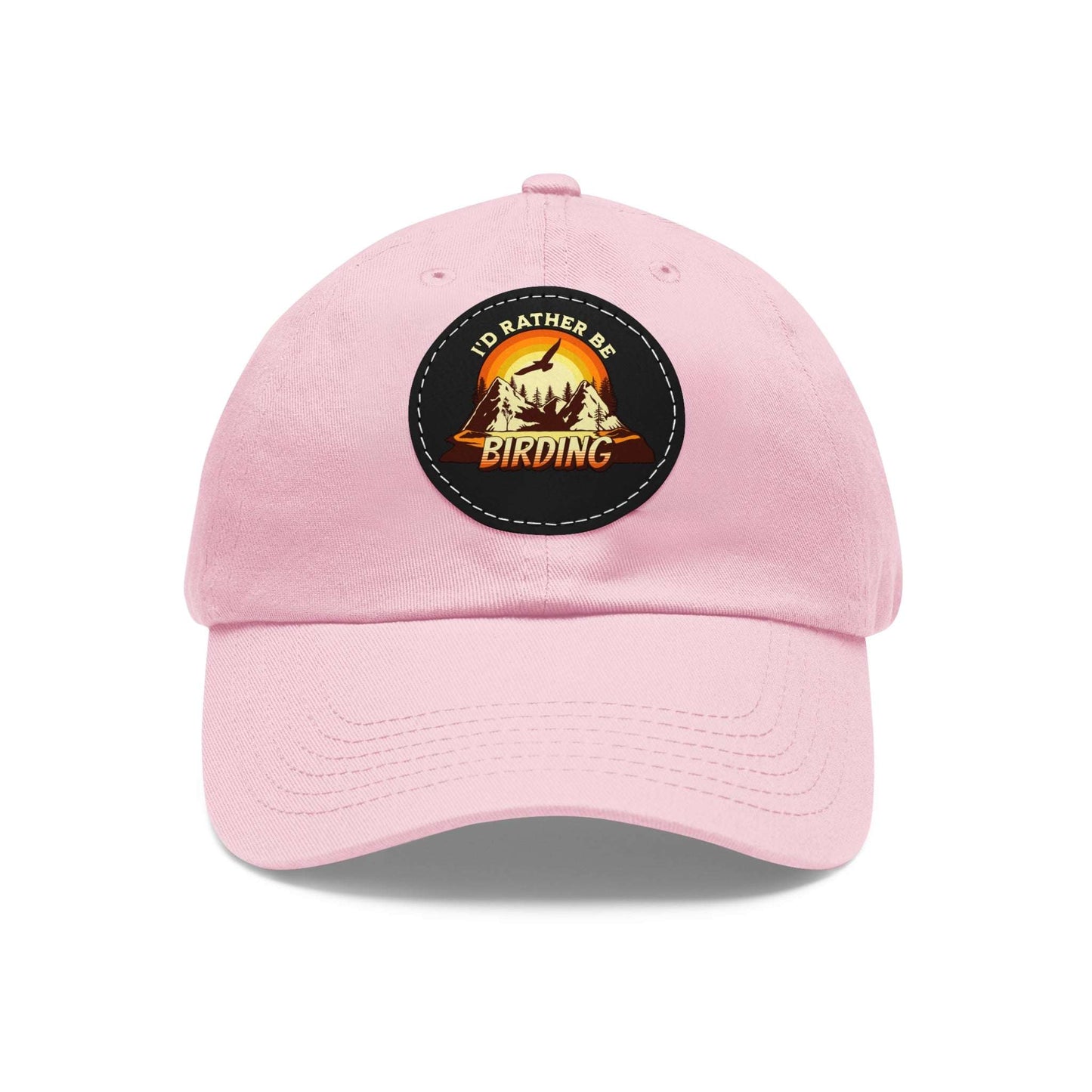 The Nerdy Birder - "I'd Rather be Birding" Dad Hat, Leather Patch Cap, Perfect Gift for Dads, Nature Lovers, Casual Style Cap, Summer Accessories