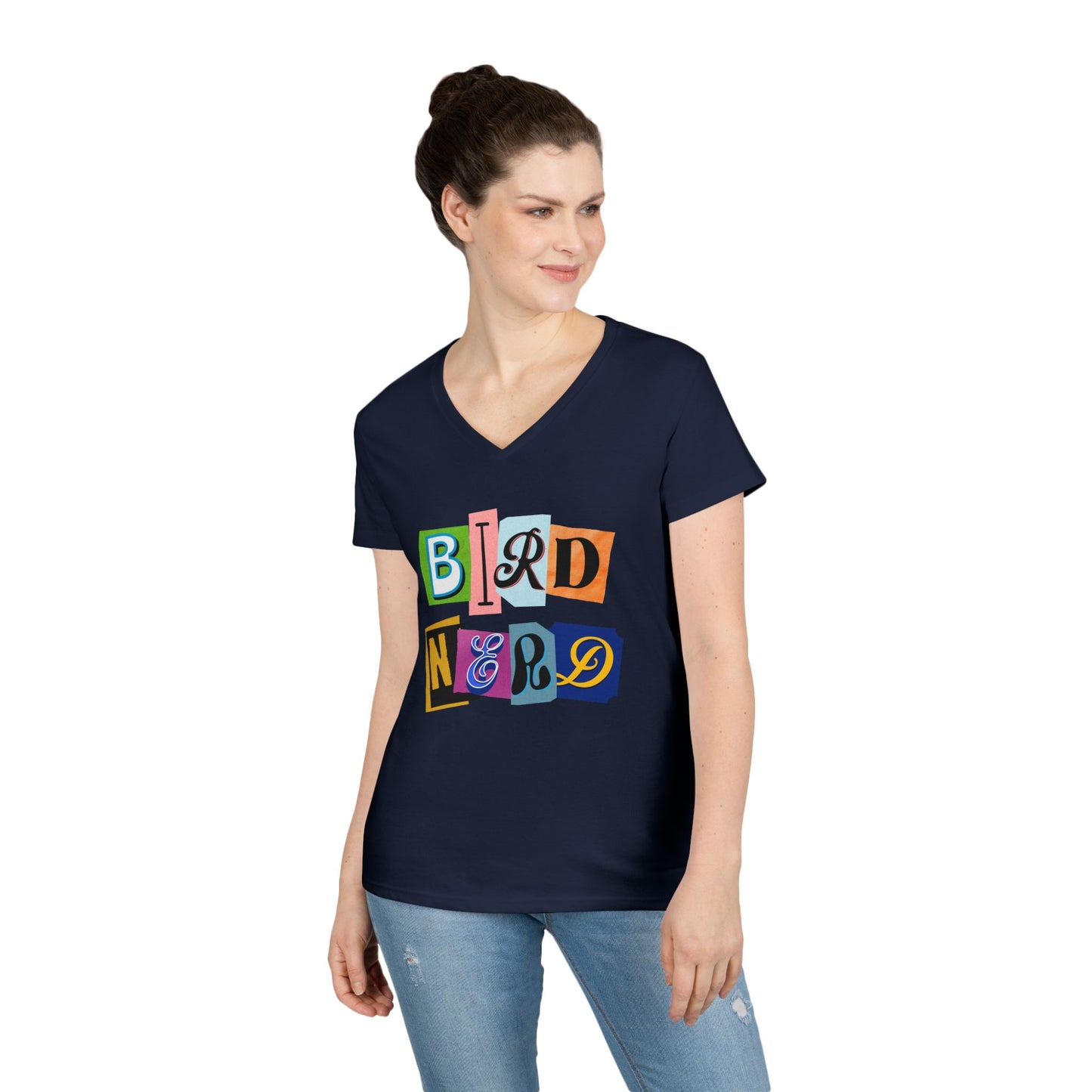Bird Nerd Ladies' V-Neck T-Shirt