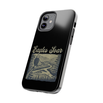 The Nerdy Birder - Eagles Soar Tough Phone Case, Nature Lover Gift, Hiking Accessory, Wildlife Enthusiast, Adventure Protection Case