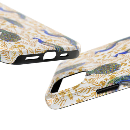 Elegant Peacock Tough Phone Case - Stylish Protection for Nature Lovers