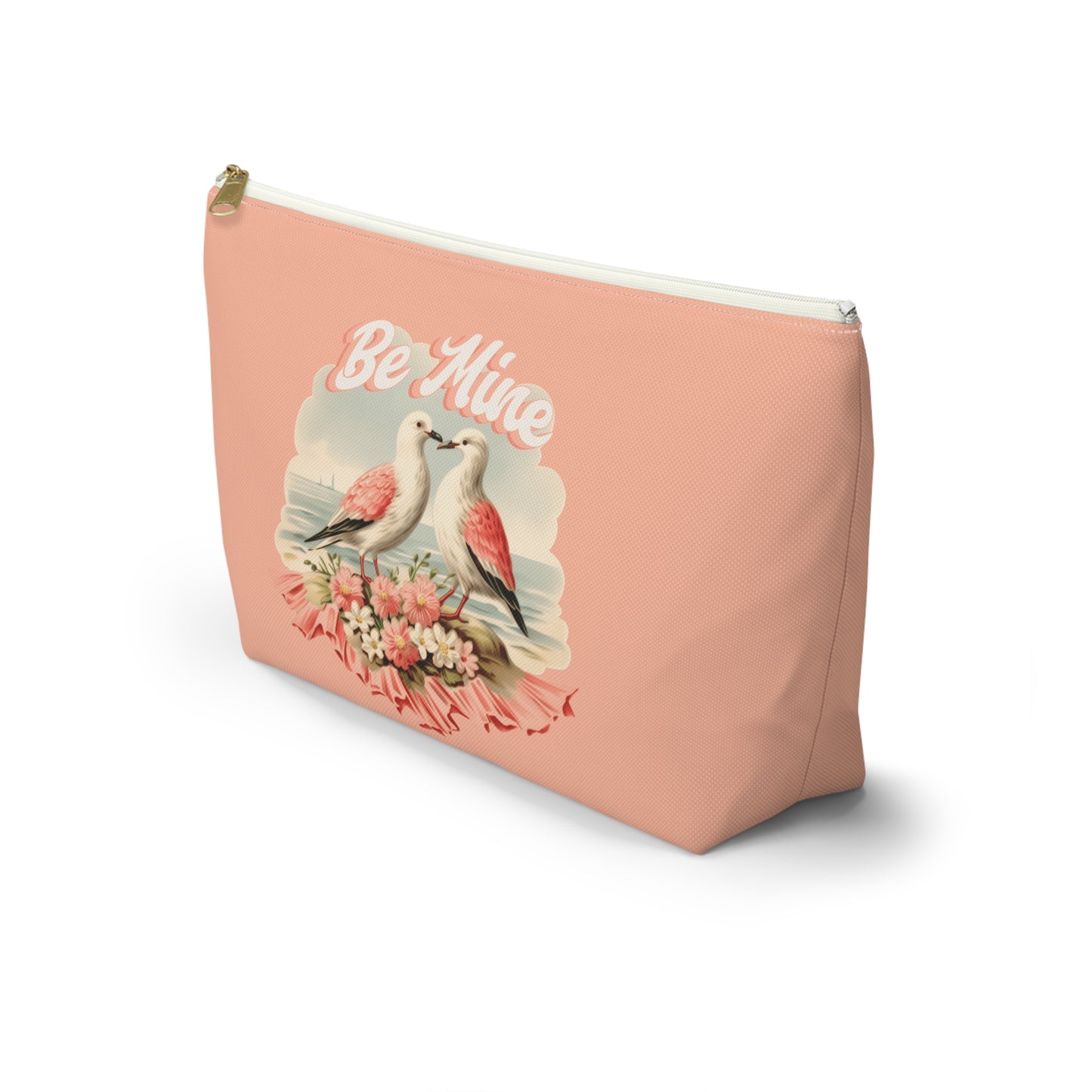 Vintage Inspired - Be Mine - Accessory Pouch - Lovebirds Design