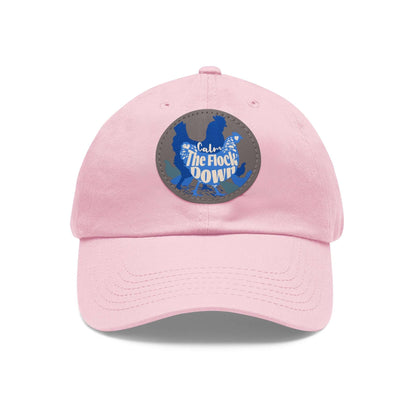 The Nerdy Birder - "Calm The Flock Down" Dad Hat, Leather Patch Cap, Perfect Gift for Dads, Nature Lovers, Casual Style Cap, Summer Accessories