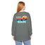 Easily Distracted by Birds Sunset on Back Long Sleeve Tee