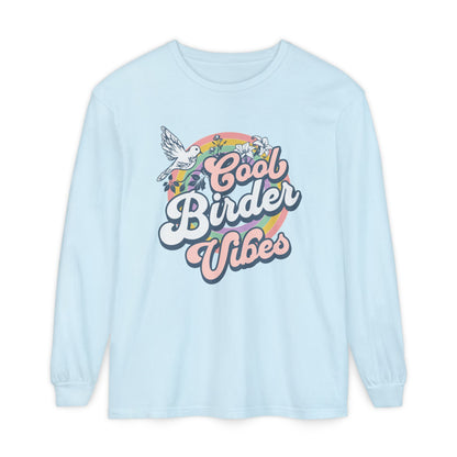 Cool Birder Vibes Long Sleeve T-Shirt for Bird Lovers