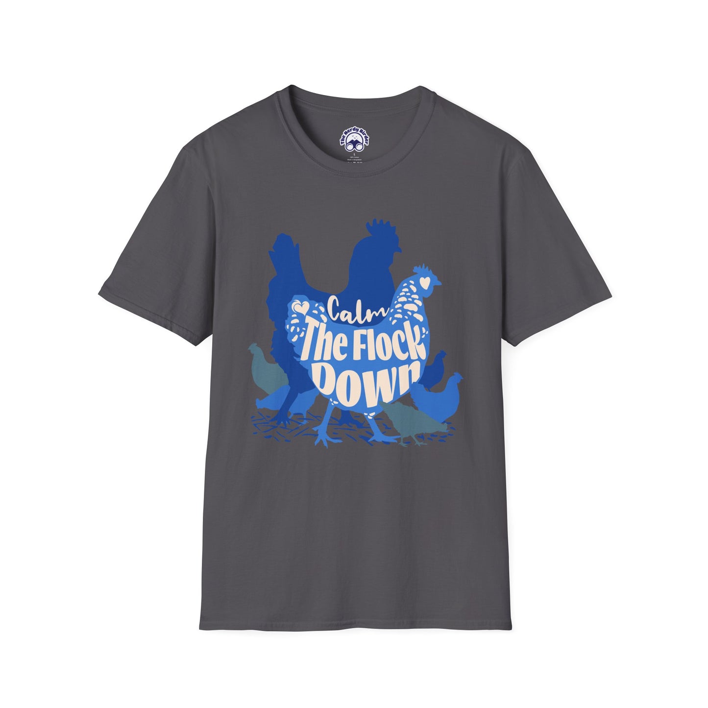 Calm The Flock Down Unisex Softstyle T-Shirt - Retro Vibe Tee for Casual Wear