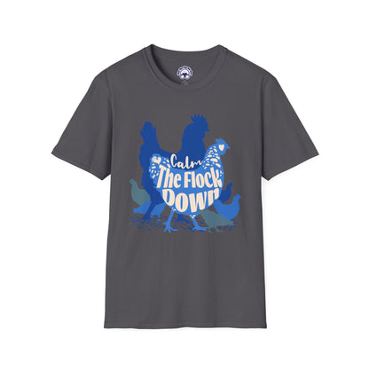 Calm The Flock Down Unisex Softstyle T-Shirt - Retro Vibe Tee for Casual Wear