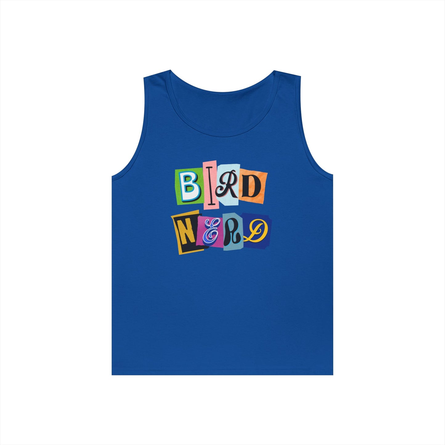 The Nerdy Birder Bird Nerd Tank Top, Gift for Bird Lovers, Unisex Summer Wear, Nature Lover's Apparel, Fun Casual Tank