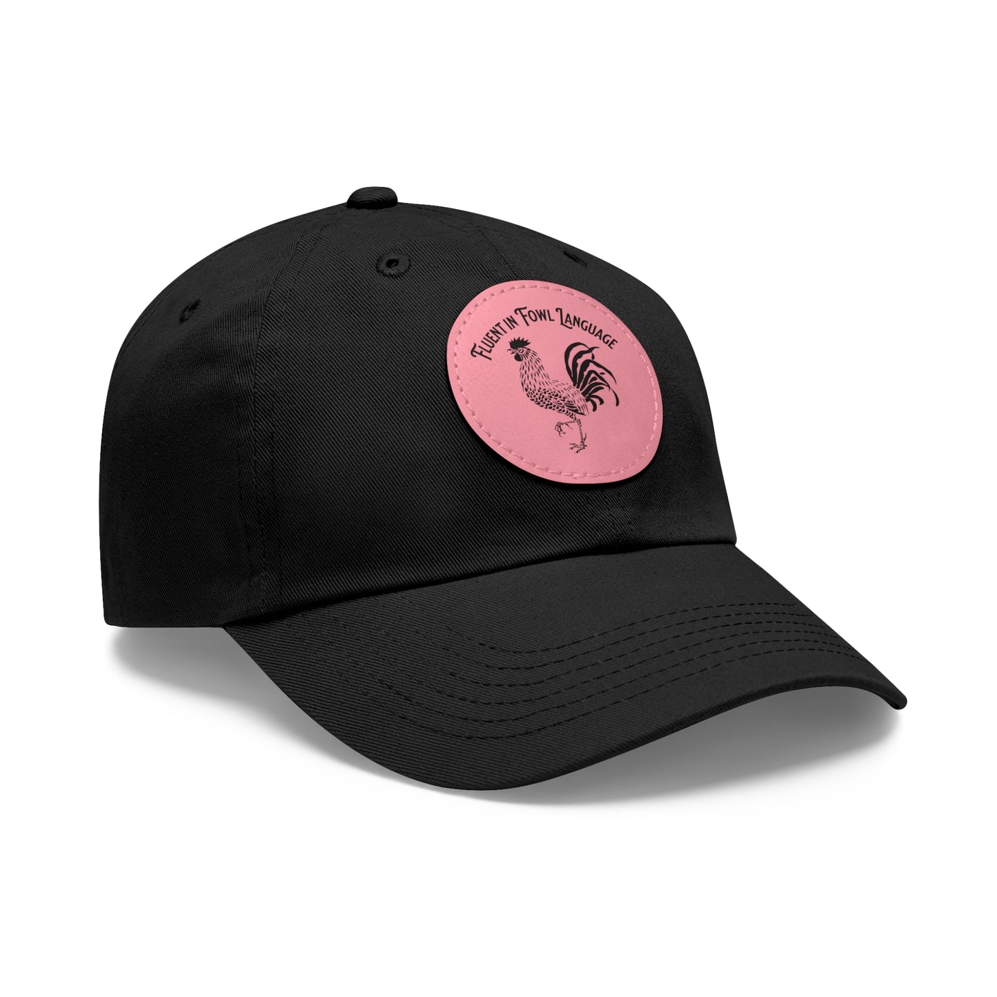 The Nerdy Birder - "Fluent in Fowl Language"  Dad Hat, Leather Patch Cap, Perfect Gift for Dads, Nature Lovers, Casual Style Cap, Summer Accessories