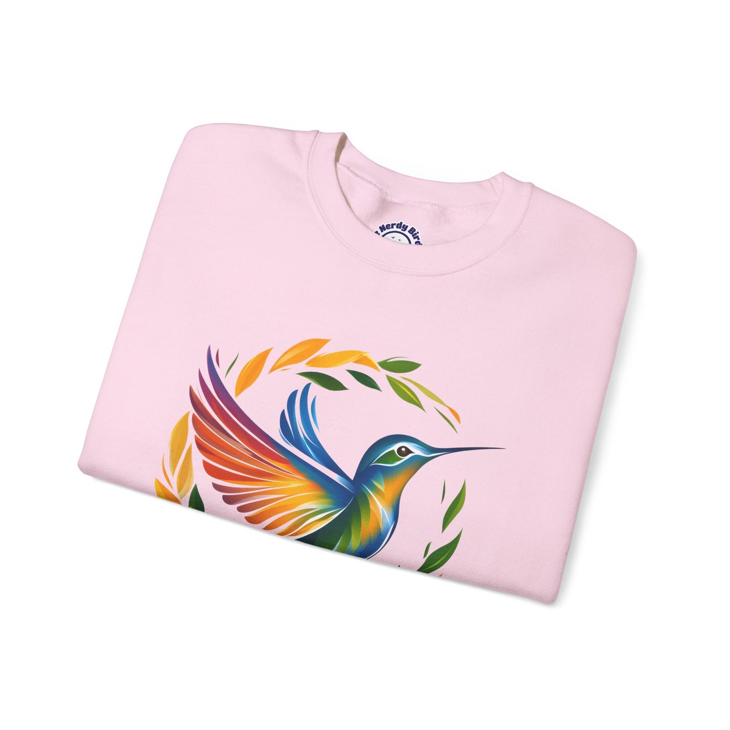 Hummingbird Rainbow Graphic Unisex Crewneck Sweatshirt