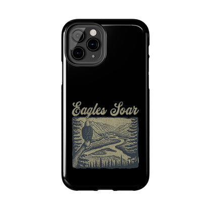 The Nerdy Birder - Eagles Soar Tough Phone Case, Nature Lover Gift, Hiking Accessory, Wildlife Enthusiast, Adventure Protection Case