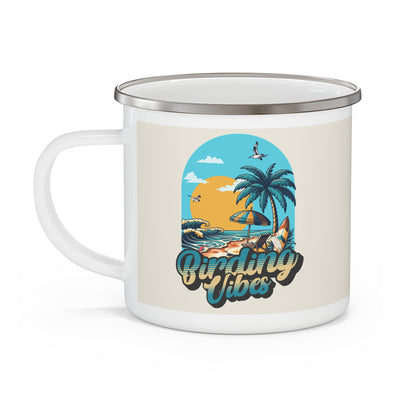Birding Vibes Enamel Camping Mug - Adventure Awaits Outdoors