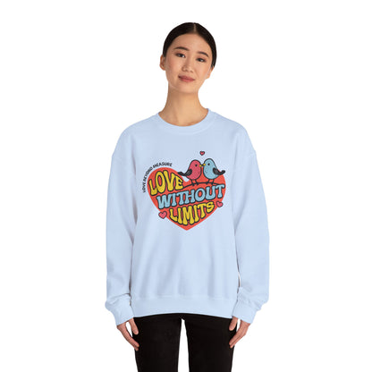 Love Without Limits Crewneck Sweatshirt | Unisex Heavy Blend™ | Cozy Gift for Couples