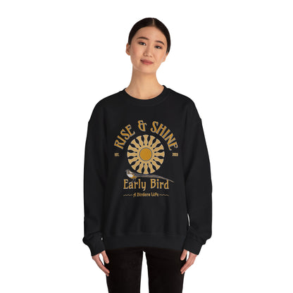 Rise & Shine Early Bird Crewneck Sweatshirt - Perfect for Bird Lovers