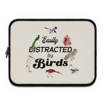 Easily Distracted by Birds Laptop Sleeve – Perfect for Bird Lovers and Nature Enthusiasts
