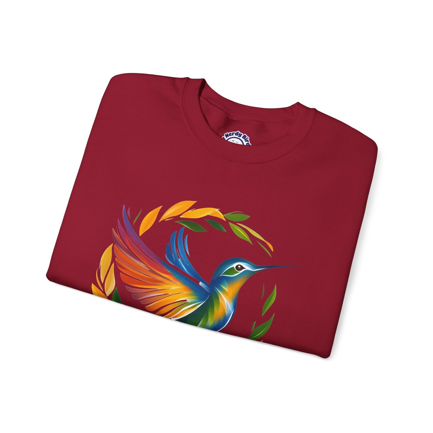 Hummingbird Rainbow Graphic Unisex Crewneck Sweatshirt