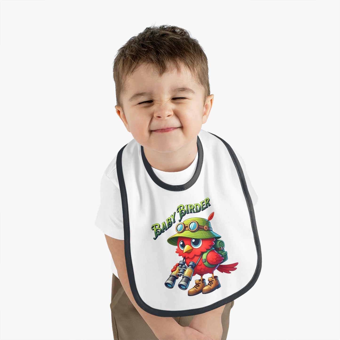 The Nerdy Birder - Baby Birder Bib, Cute Baby Bib, Fun Feeding Accessory, Perfect for New Parents, Ideal Gift for Baby Showers