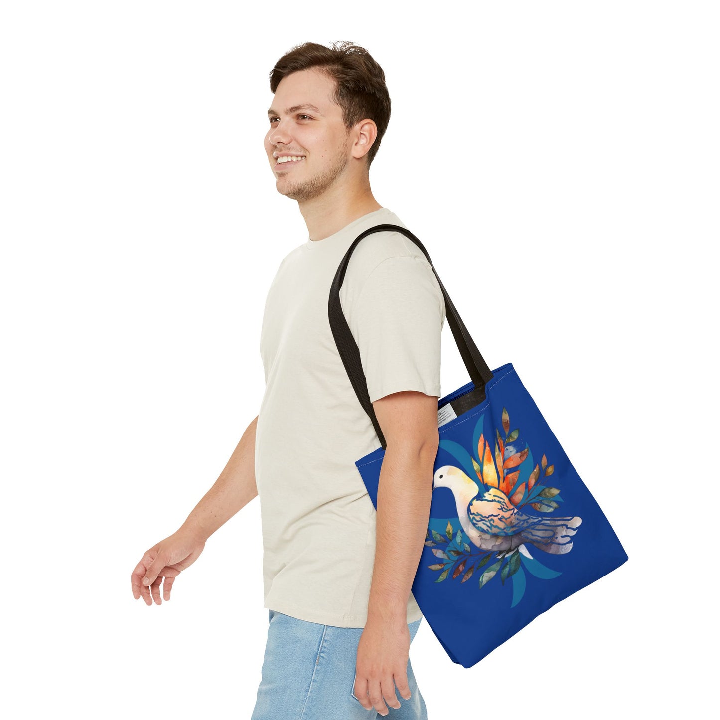 Peaceful Dove Tote Bag in Blue