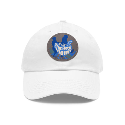 The Nerdy Birder - "Calm The Flock Down" Dad Hat, Leather Patch Cap, Perfect Gift for Dads, Nature Lovers, Casual Style Cap, Summer Accessories