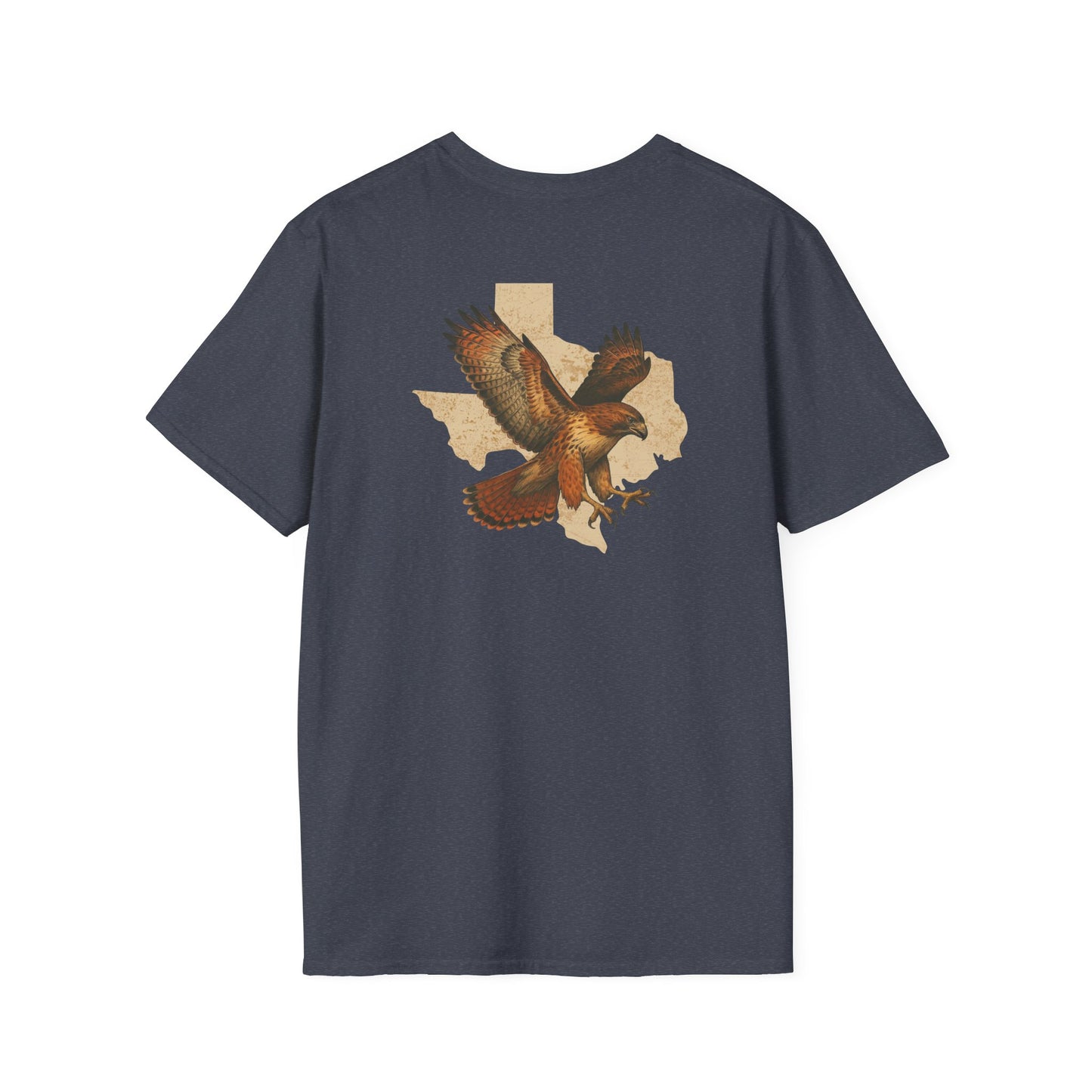 Texas Red-Tailed Hawk on the back of the T-Shirt