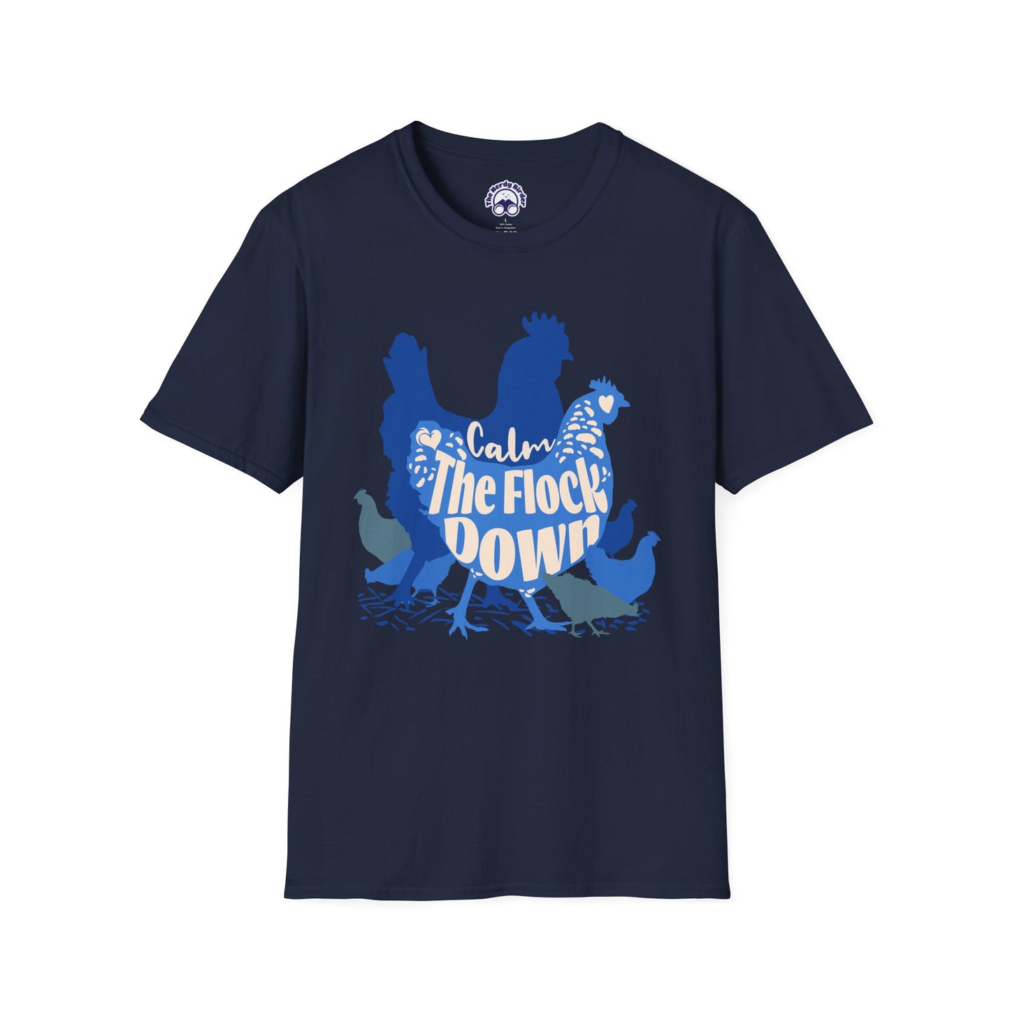 Calm The Flock Down Unisex Softstyle T-Shirt - Retro Vibe Tee for Casual Wear