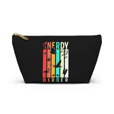I'm A Nerdy Birder Accessory Pouch - Colorful Bird Lover Organizer, Gift for Birdwatchers, Makeup Case, Travel Pouch