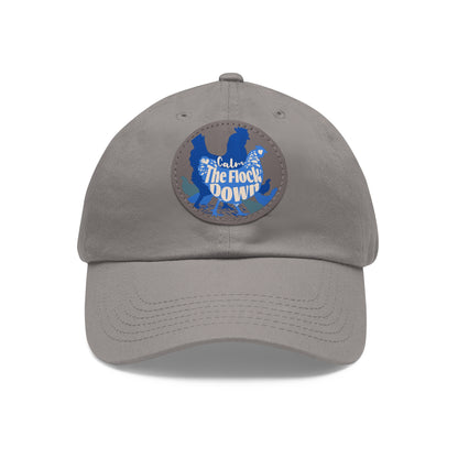 The Nerdy Birder - "Calm The Flock Down" Dad Hat, Leather Patch Cap, Perfect Gift for Dads, Nature Lovers, Casual Style Cap, Summer Accessories