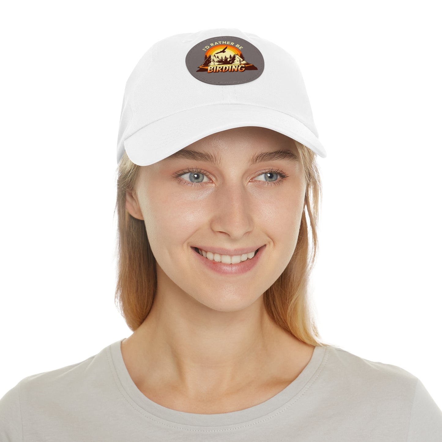 The Nerdy Birder - "I'd Rather be Birding" Dad Hat, Leather Patch Cap, Perfect Gift for Dads, Nature Lovers, Casual Style Cap, Summer Accessories
